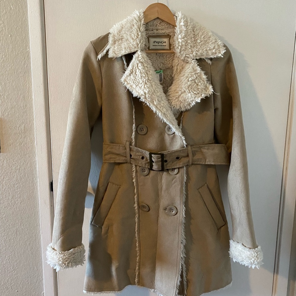 NWT Papaya trench coat